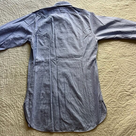 New & Lingwood Men’s Top Blue Check Pattern Button Down Shirt Size Medium - Picture 5 of 6